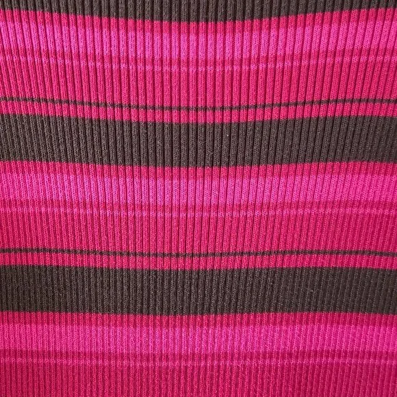 Petite Sophisticate LS Striped Ribbed Turtleneck Top | Like New | SP | Pink BRN - Picture 13 of 15